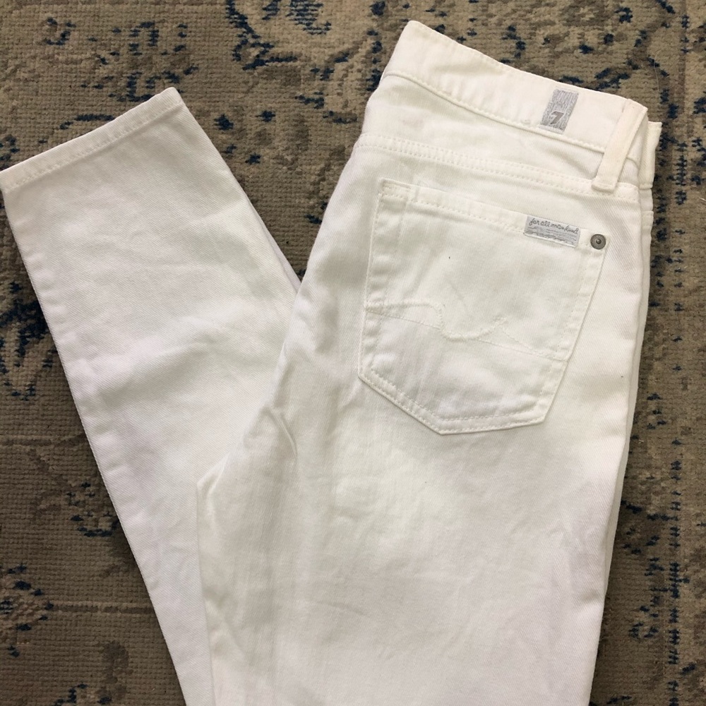7 for all mankind white denim